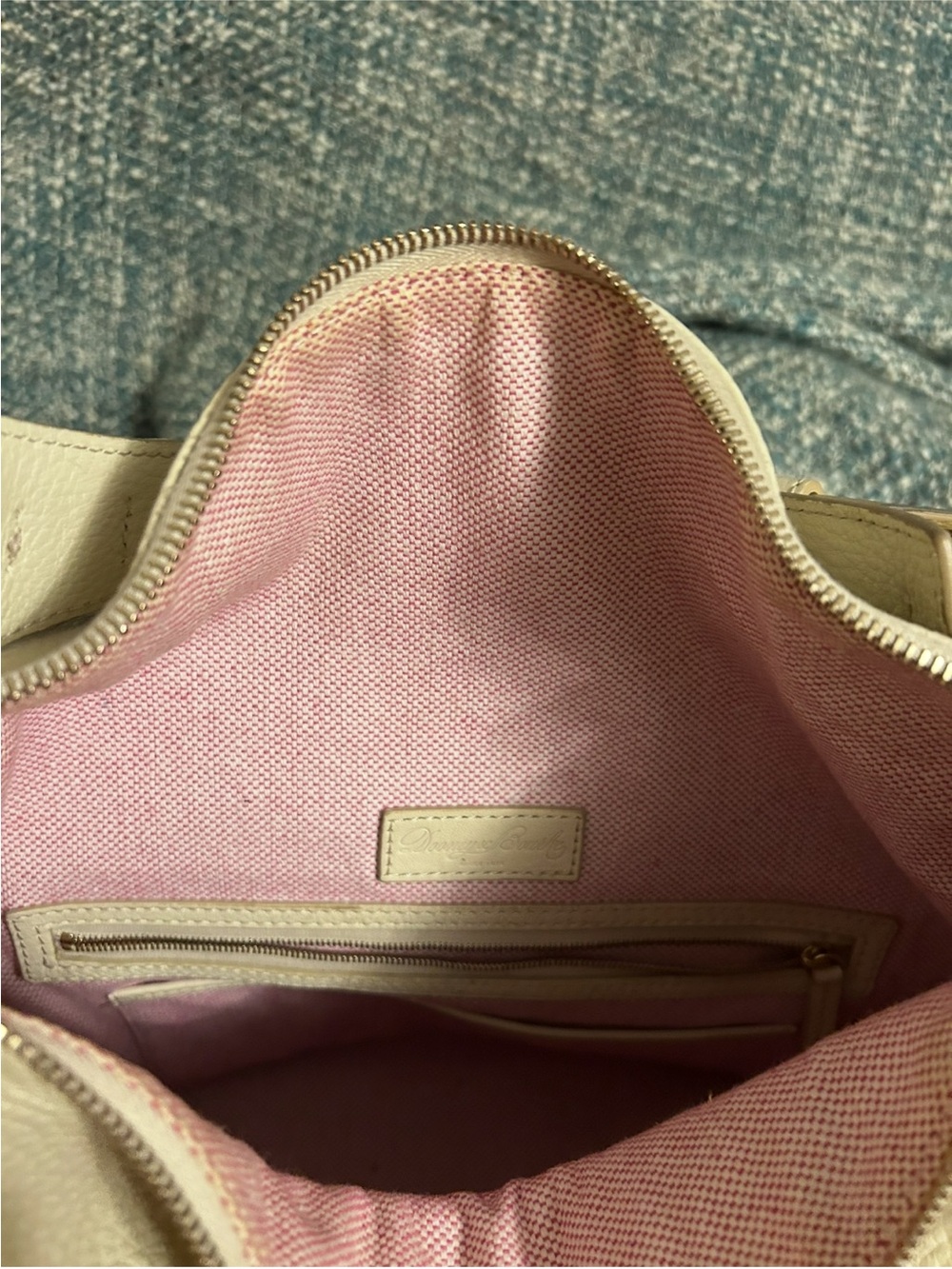 Dooney & Bourke Ivory Pebble Leather Shoulder Bag - Picture 5 of 7